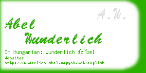 abel wunderlich business card